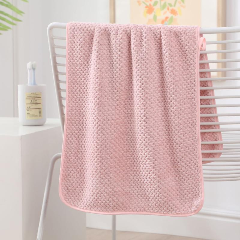 Мягкое коралловое бархатное полотенце, утолщенное полотенце, однотонное, мягкое и впитывающее домашнее полотенце для мытья лица