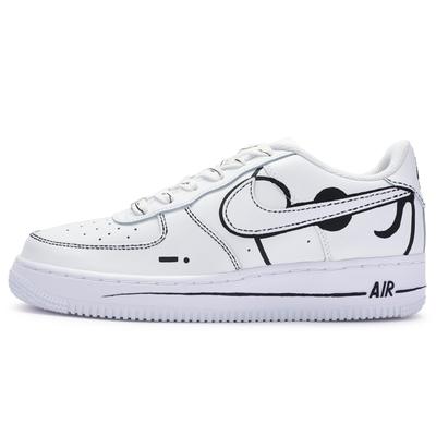 Air Force 1 Low 811 Производство, Мелодия Любви Низкие Скейтбордические Кроссовки Мужские Черно-Белые CW2288-111(Команда80-)