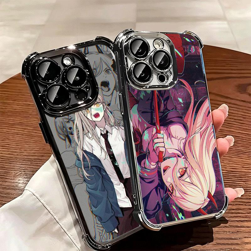 Аниме Персонаж Сила CSM Мягкий Чехол Для Телефона Для iPhone 15 16 17 Air 14 Pro Max 16E Plus 13 12 Mini Покрытие Защита от Падений Fundas