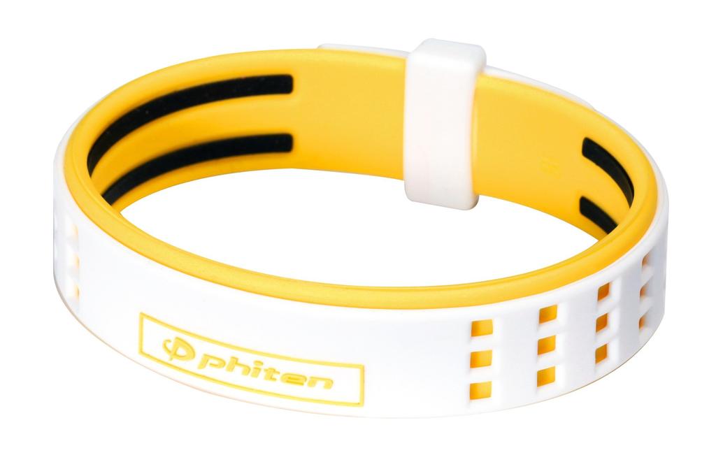 Браслет Phiten RAKUWA Breath S DUO Type 15 см Белый/Желтый