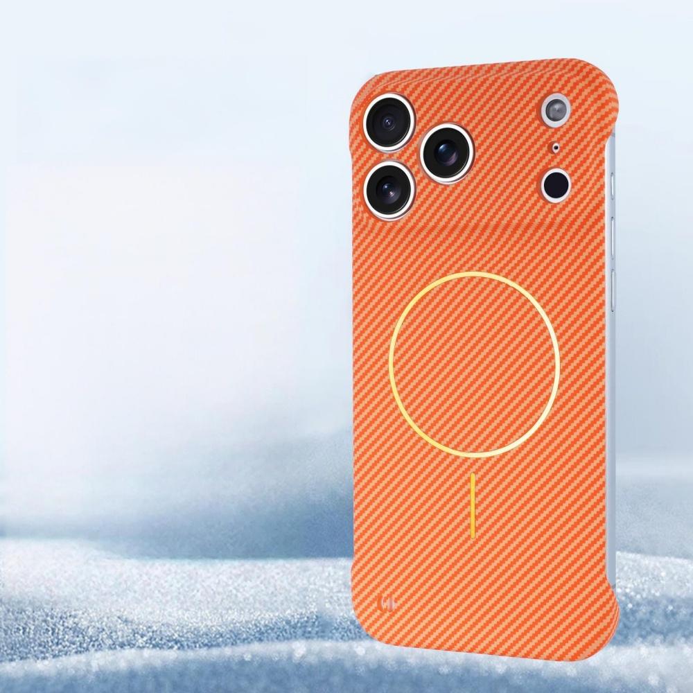 Тонкий безрамочный охлаждающий чехол из кевлара и углеродного волокна для iPhone 17 Air 16 15 14 Plus 13 12 Pro Max 11 Для Magsafe Магнитная ПК-крышка