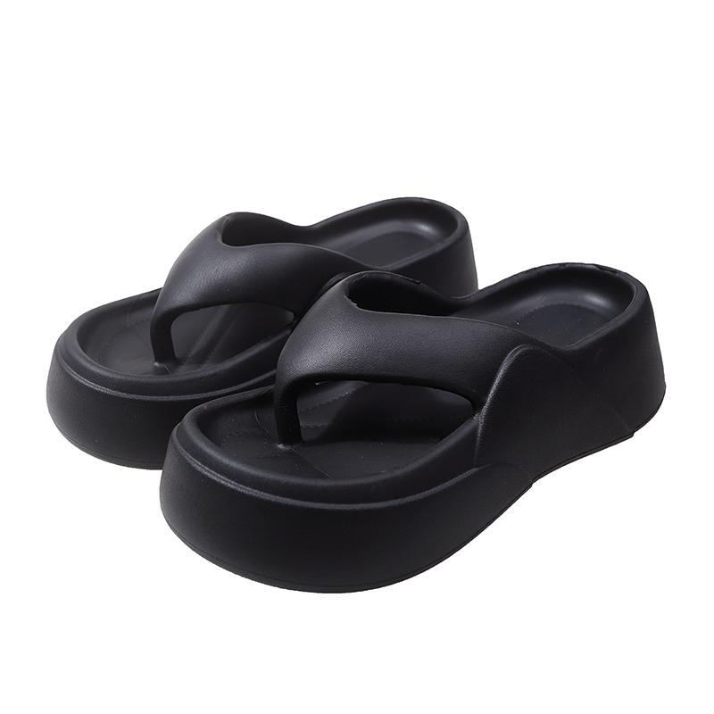 Ultra High Heels, Thick Soled Flip Flops for Women, Slip Resistant for Outdoor Wear, Beach Sandals, Height Increasing Women's Sandals