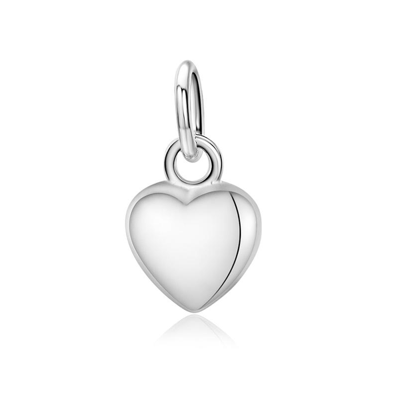 925 Silver Heart Pendant Handmade Romantic Fashion Jewelry for DIY