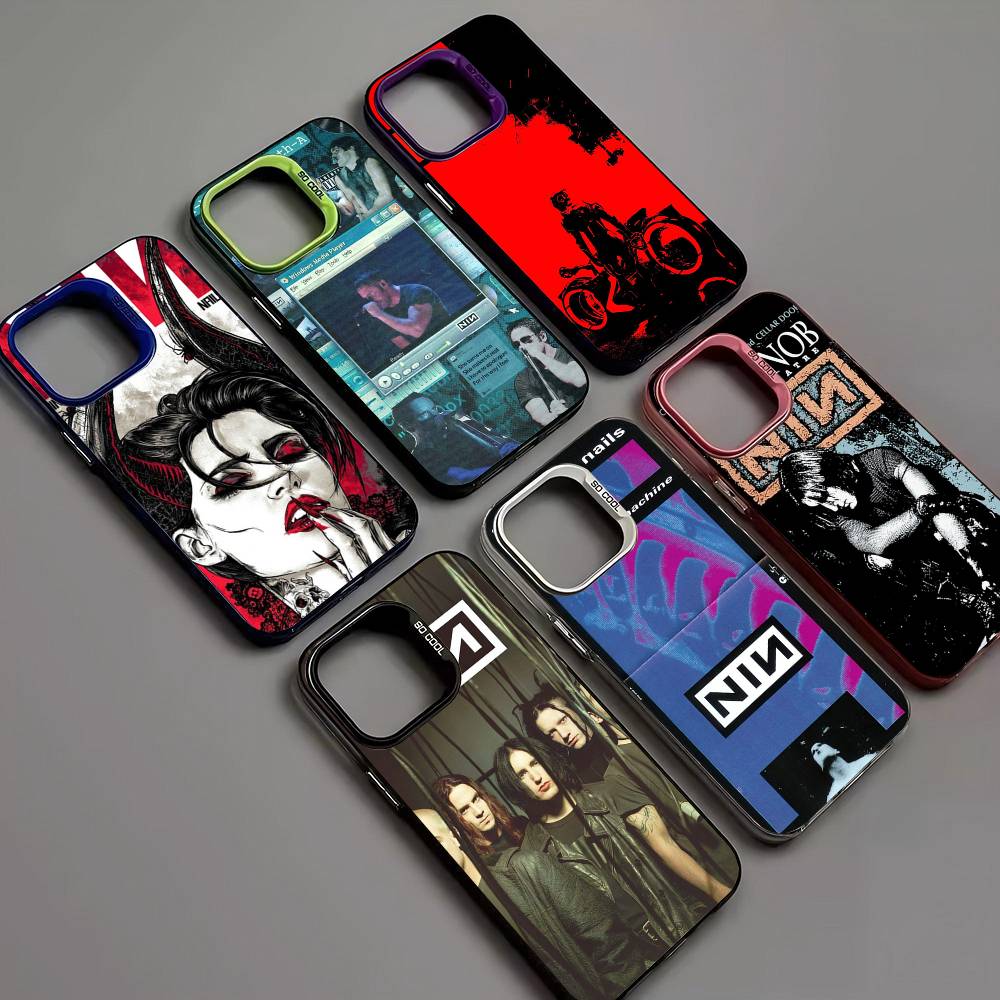 Промышленный Рок Группа Nine Inch Nails Для IPhone 17 16 15 14 13 12 11 Pro Max Plus Матовый Цветной Задний Чехол для Телефона