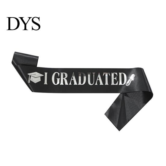 Повязка на выпускной ceremony Class of 2026 Grad Honor I Регулируемая Сатиновая для Поздравления Выпускников Принадлежности для Вечеринки Настраиваемая Длина