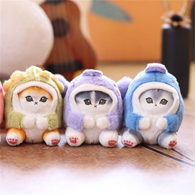 Мультяшный Милый Кот-Акула Котенок Плюшевая Кукла Мягкая Игрушка Брелок Подвеска Девичий Брелок Подвески для Сумки Аксессуар для Пары Подарки