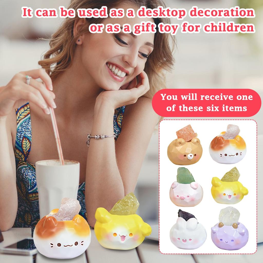 Кристалл Желаний Хранящий Кристальный Дух Кристальная Мистери Бокс Случайный Милый Кристальный Декор Кошка Маленький Подарок