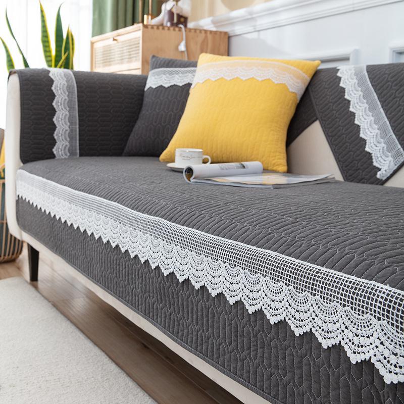 Nordic Simple Sofa Cushion, Four-Season Non-Slip Pure Cotton Seat Cushion, Winter Universal Leather Sofa Cover Cover Cloth Towel