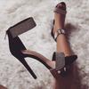 Ankle Strap Women Sandals Summer  Fashion Rhinestones Thin High Heels Gladiator Sandal Narrow Band Party Dress Pump Shoes