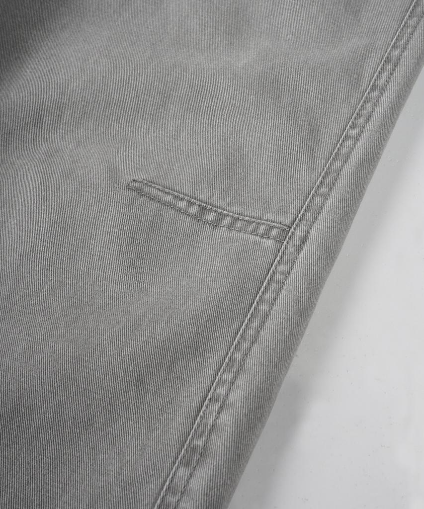 BIRBANTE Хлопковые брюки-чинос с дартсом, подвергшиеся garment-washing - Серый