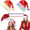 Adult Light-Up Christmas Hat with Plush - Santa Party Decoration