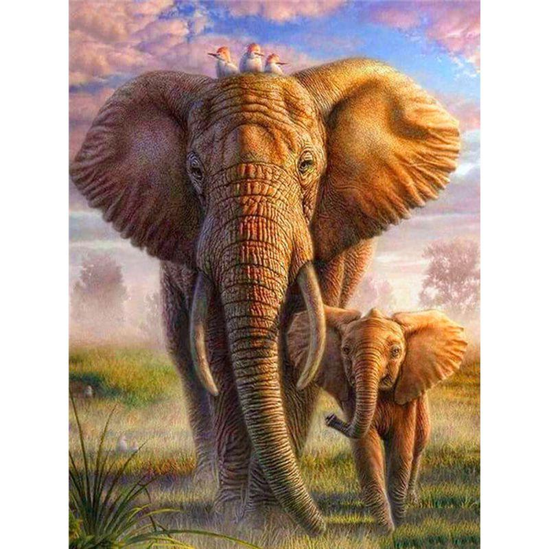 5D Diamond Painting Kit Peacock Elephant Animal Mosaic DIY Dandelion Diamond Embroidery Rhinestone Home Decoration