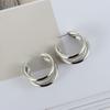 Рок Женские Украшения Металл Золото Серебро Серьги-кольца Минималистичные Толстая Трубка Геометрический Круглый