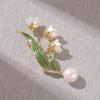 Plant Bell Orchid Flower Brooches Women Clothing Coat Jewelry Party Accessories Gifts