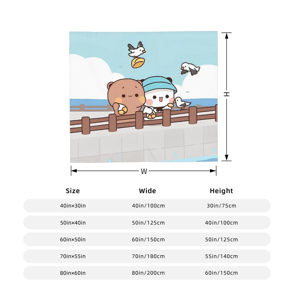 Cute Cartoon Bubu Dudu Blanket Cover Flannel Throw Blankets Summer Air Conditioning Printed Soft Warm Bedspread
