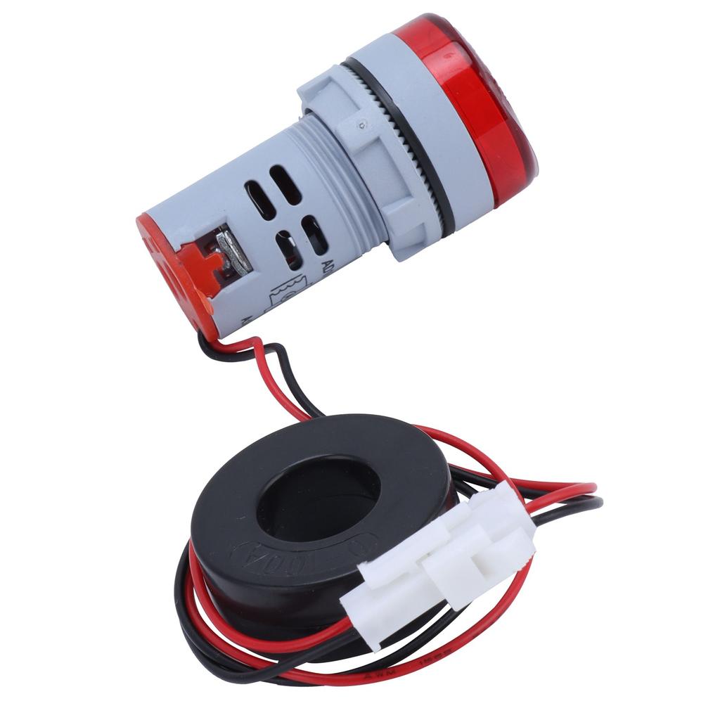 Digital Current Meter Ammeter Signal Indicator Lamp Light AC 220V AD16‑22DSA