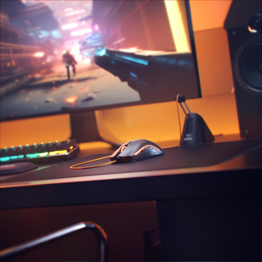 Великолепная модель игровой мыши, черная RGB, 6 программных кнопок, светящаяся мышь, USB-мышь для игр, легкая (67 г)