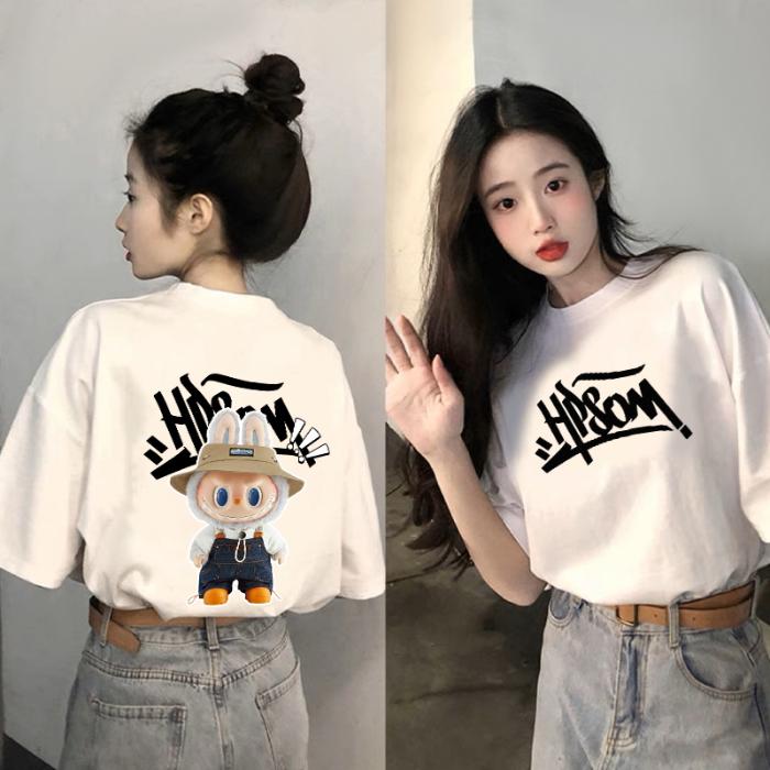 Summer's New Stylish and Youthful T-shirt for Women A Trendy Large-sized Short-sleeved Cute and Loose Top
