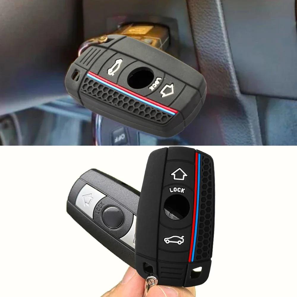 Silicone Remote Car Key Shell 3 Button Case Styling Cover Fob For BMW 1 3 5 6 Series E90 E91 E92 E60 E70 E71 E72 E82 E87 E88 E89
