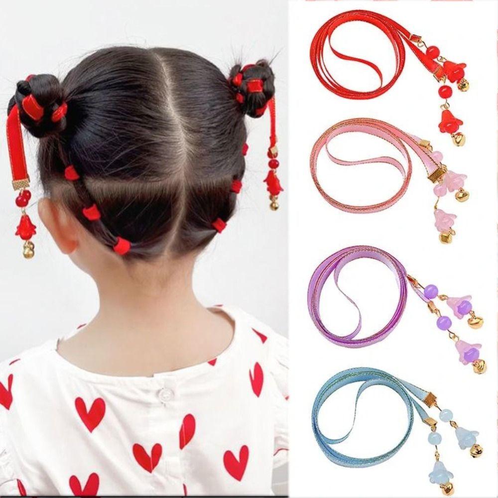 Chinese Style Girls DIY Ponytail Braids Colorful Braiding Hair Strings Princess Hair Braids Rope