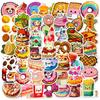 50 Animal Food Donut Stickers New Product Cute Donuts Children Cartoon Stickers