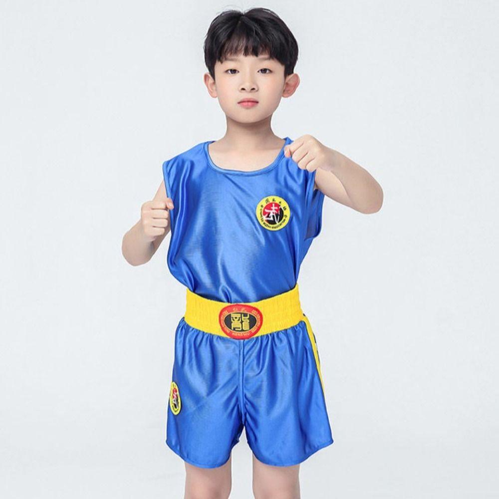Шорты ММА Шорты Муай Тай и Футболки Майка Униформа Санда Костюм для Кикбоксинга Дракона Детские