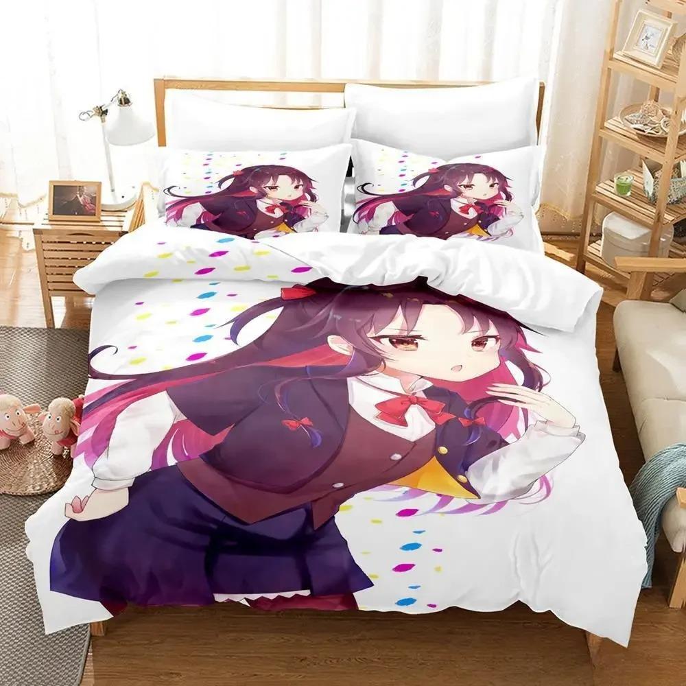 3D Anime The Ryuo's Work Is Never Done! Bedding Set Single Twin Full Queen King Size Bed Set Adult Kid Bedroom Duvet Cover Sets