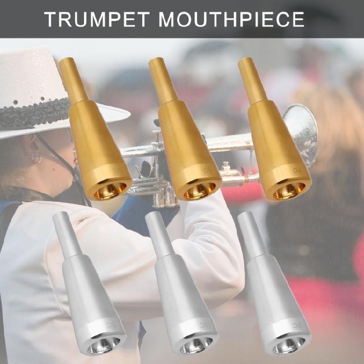 Professional 3.0C/5C/7C Plated Trumpet Mouthpiece Trumpet Nozzle Stainless Steel Trumpet Mouthpiece Small Trumpet Nozzle