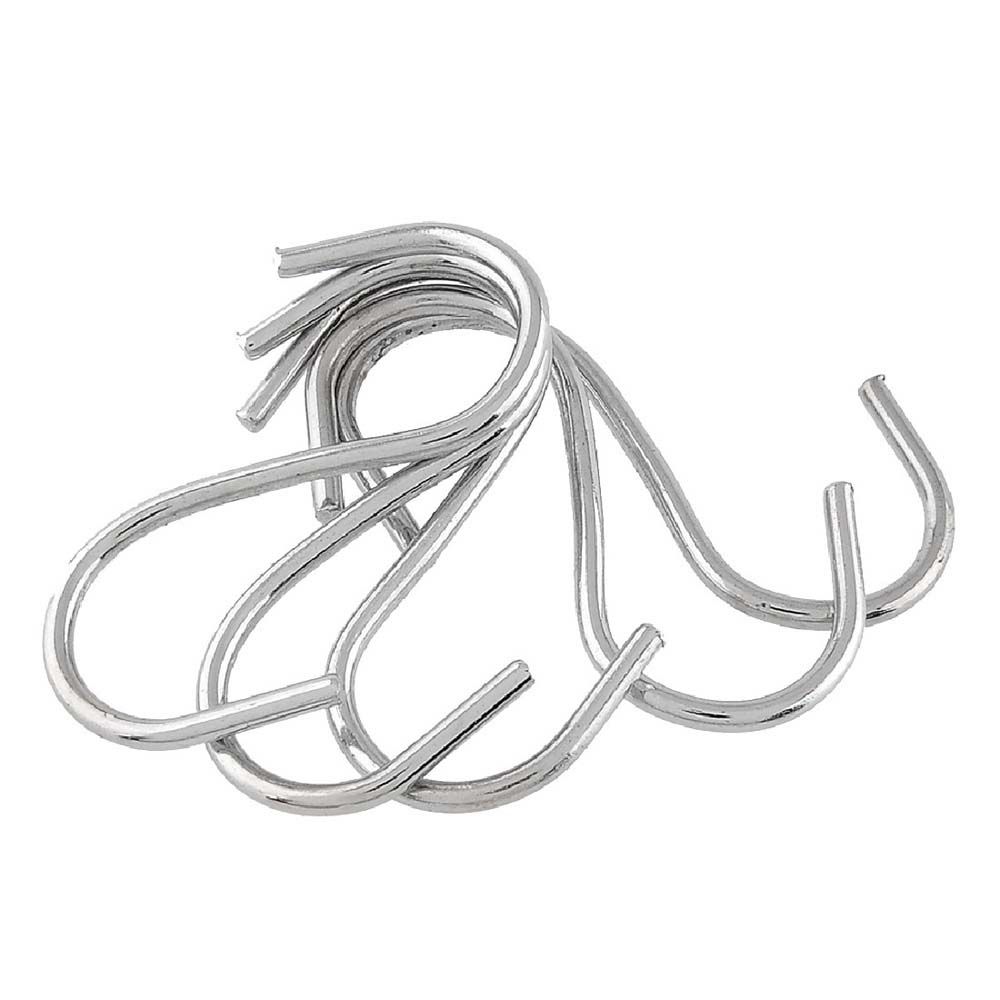 5/10/20pcs Household Stainless Steel Organizer Clasps Hooks S Shaped Hook Hanger Storage Rack