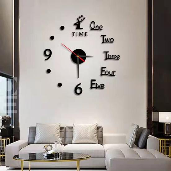 Luminous Wall Clock Modern Design Easy To Install Battery Powered Silent DIY Wall Clock Decoration for Living Room
