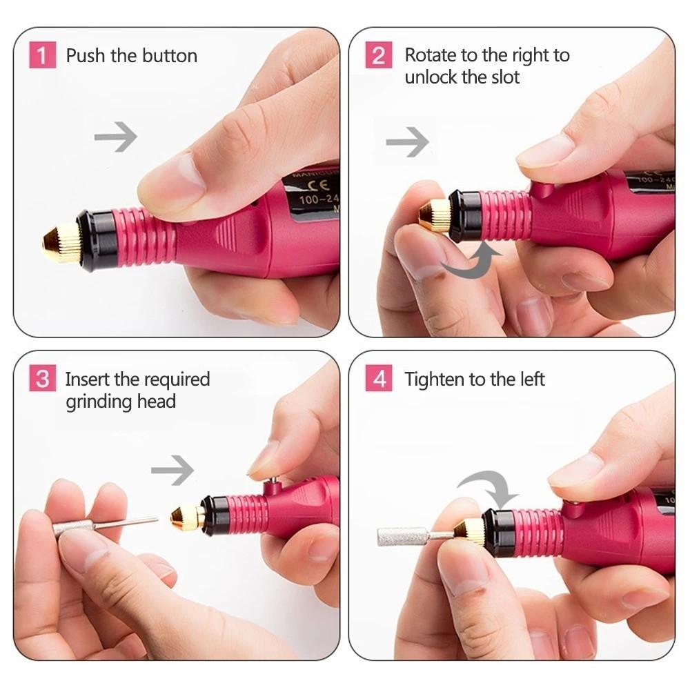 High-Speed Electric Nail Drill Machine Portable Manicure Mill Equipment  Nail Art Tools