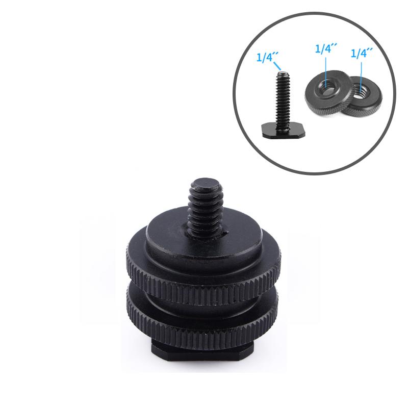 1/4-дюймовый винт для крепления штатива с двойным слоем для крепления адаптера вспышки «горячий башмак» Аксессуары для фотостудии