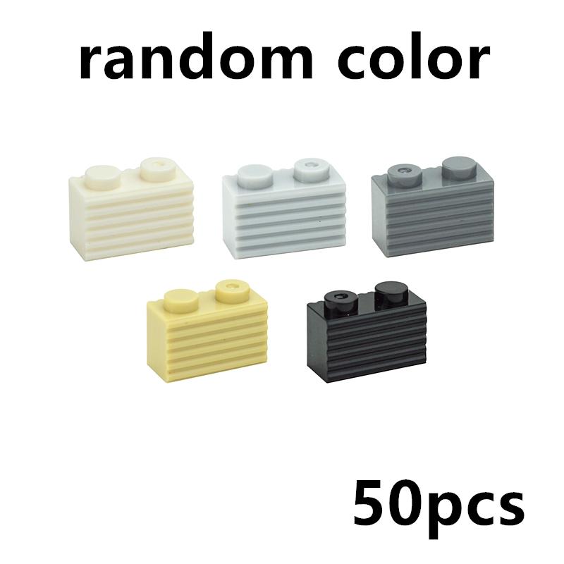 Конструктор DIY Кирпичики Модифицированные 1x2 с желобками Рифленые MOC Строительные Блоки Технические Детали Совместимые с 2877 Образовательная Игрушка для Детей