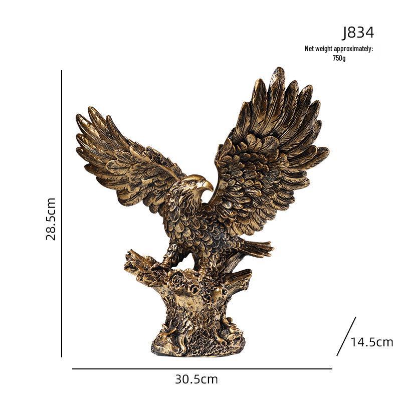 Bronze Antique Eagle Wine Cabinet Ornament for Living Room