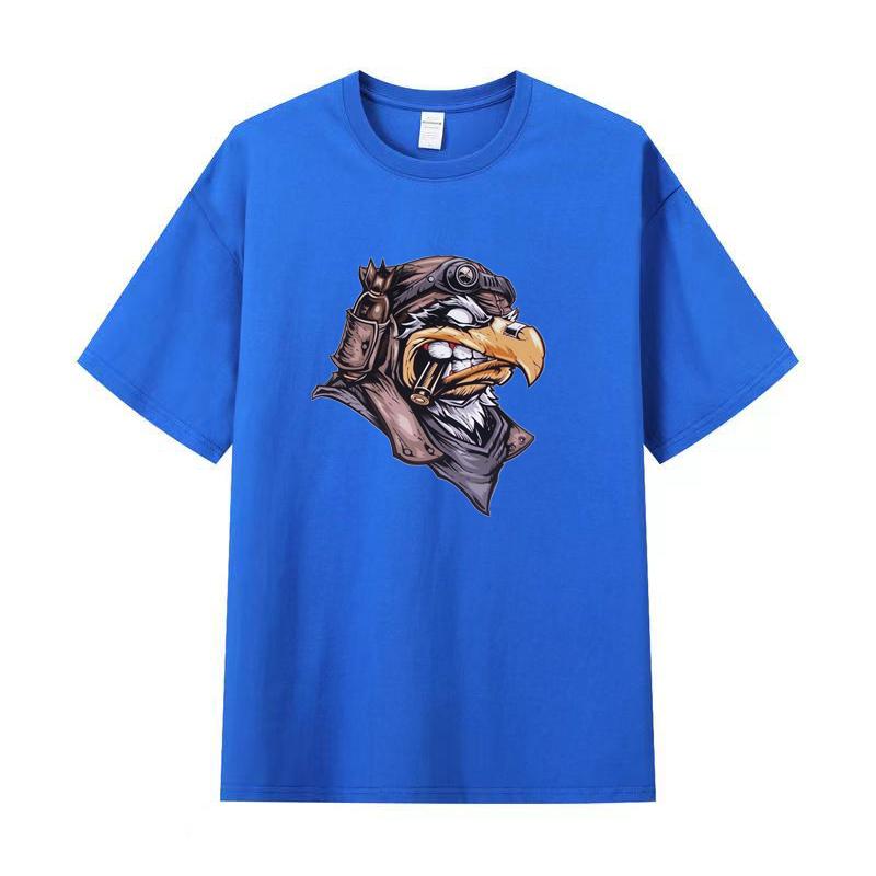 Летняя мужская футболка высокого качества из хлопка с короткими рукавами и принтом, женская футболка, модная спортивная рубашка, повседневный топ для бега