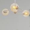 3 Pcs White-Honey Glass Chandelier
