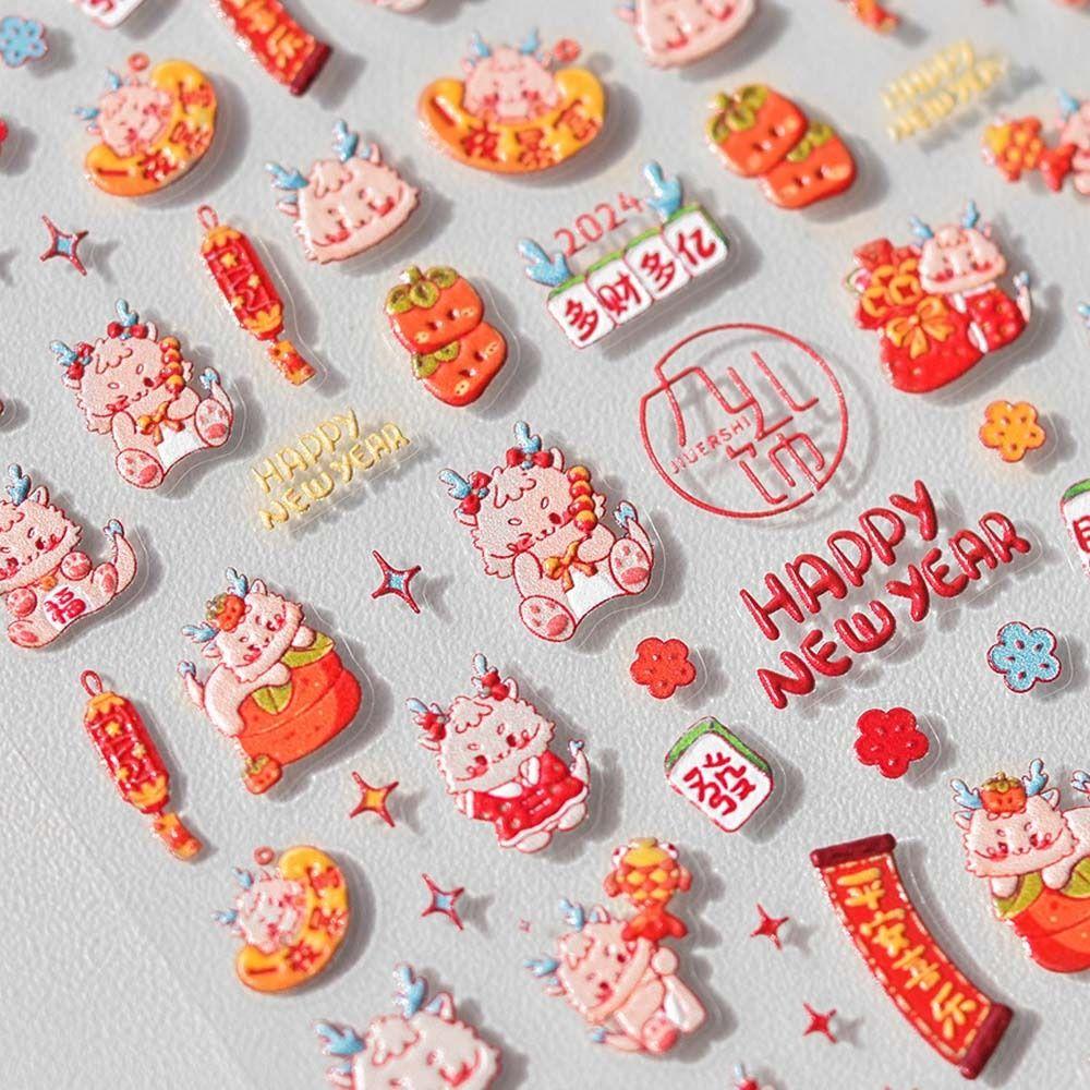 Подвески для ногтей своими руками, наклейки для ногтей с китайским драконом, аксессуары для ногтей, украшения для ногтей с драконом, женские украшения