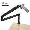 Boom Arm Microphone Stand for Condenser and Metal Weight Cable Interchangeable 9cm Bracket Height Ideal for Video YouTube Live and More Microphones,