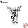 Bamoer Wish Angel Genuine 925 Sterling Silver Oxidized Original Pendant Charm for Bracelet or Necklace Fine Jewelry