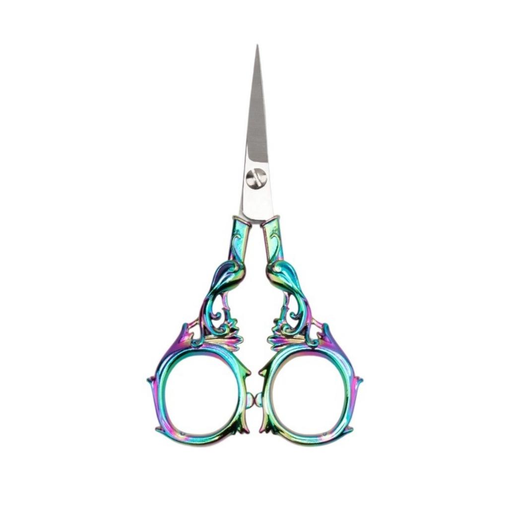 Vintage Engraved Stainless Steel Embroidery Scissors Multi Purpose Craft Tool For Sewing Feather Trimming And Decorative Display