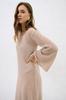 Sablé long summer dress in organic cotton and cashmere beige / / Long