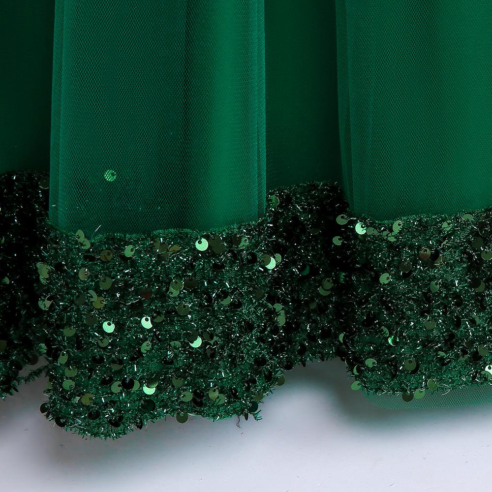 Летние рождественские детские праздничные платья с блестками для девочек, костюм подружки невесты с длинными рукавами, платье принцессы для выпускного, свадебное вечернее платье