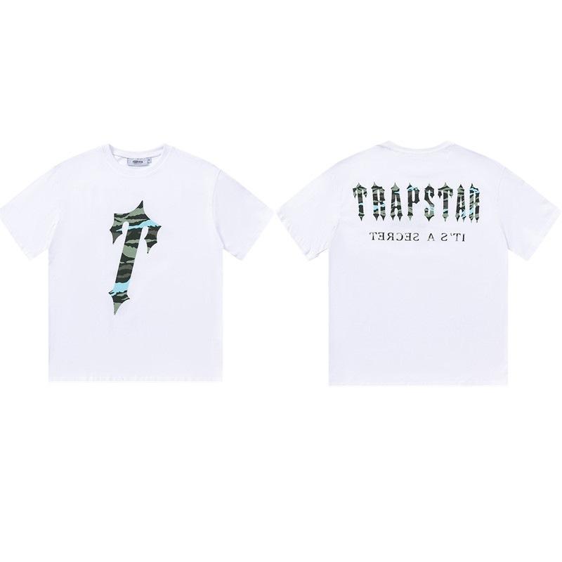 Cross-border new graffiti letter printing European and American street trendy brands loose and versatile casual men's and women's short-sleeved round