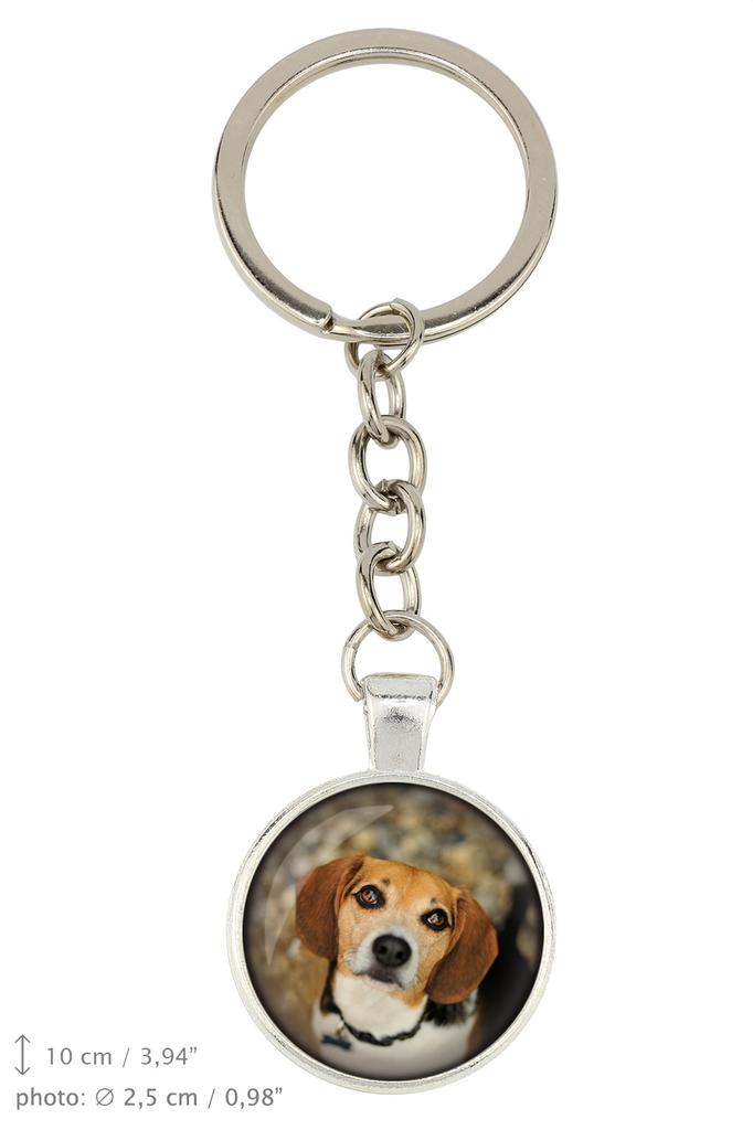 Beagle - Keychain with Your Photo, Key Decoration, Bag Pendant from Art-Dog Brand