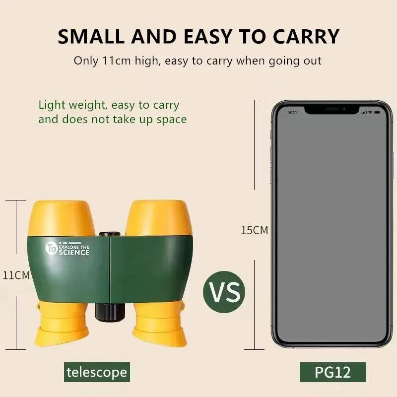 Профессиональный бинокулярный телескоп для детей, образовательный открытый телескоп с высоким разрешением, складной телескоп для наблюдения за птицами, игрушка