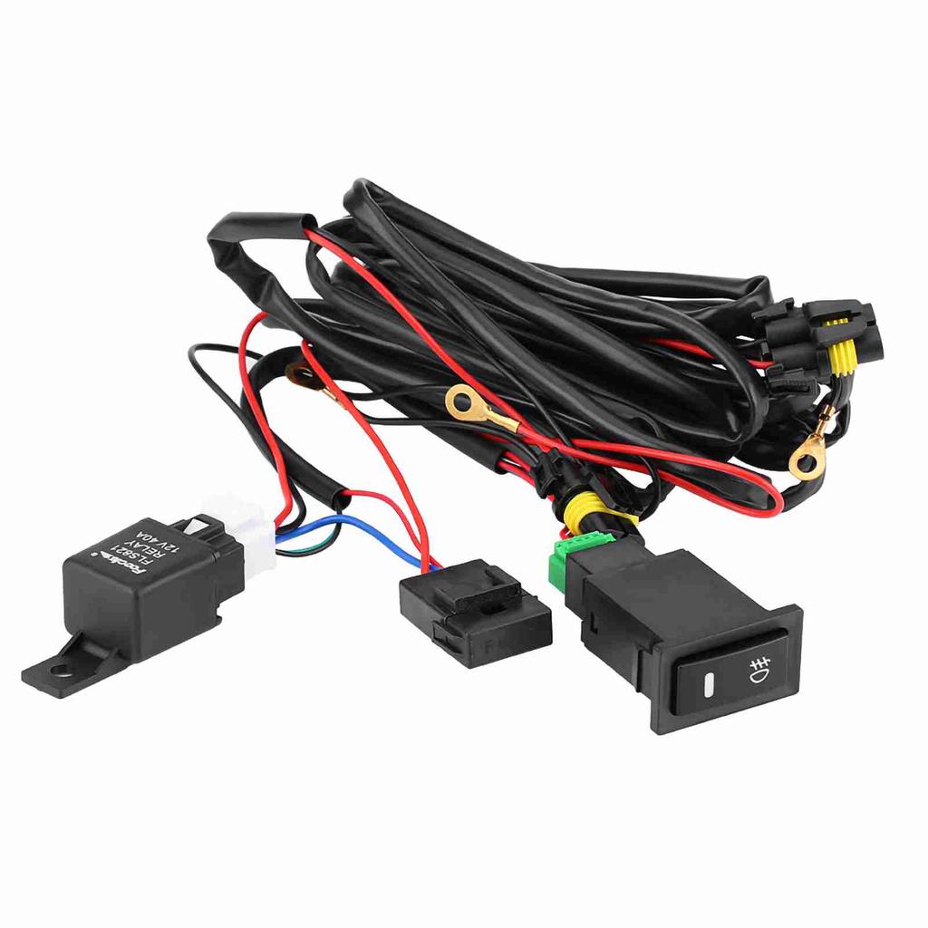 Switch Wiring Harness Kit LED Switch Wiring Relay ON-OFF Spot Light Switch LED Light Bar Wiring Harness Wiring Harness for Car