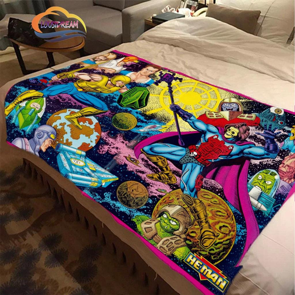 Cartoon Masters of the Universe Wool Blanket Jindian Animation Cashmere Fashion Portable Flannel Warm Camping