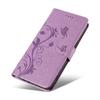 (Purple) Case For Motorola MOTO G13/G23/G53 Wallet Phone Case Embossed Butterfly With Hand Strap And Card Slot High Quality Leather