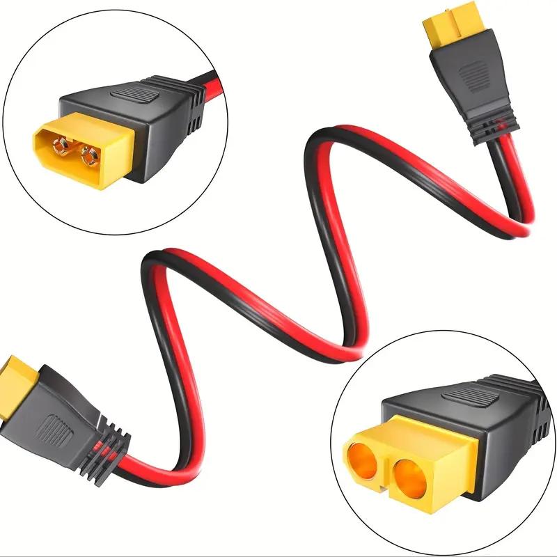 3 м/9,8 фута/118 дюймов XT60 Кабель-удлинитель для солнечной панели 12AWG Комплект кабелей-удлинителей для солнечных панелей с разъемами "мама" и "папа" для автодома, электростанции