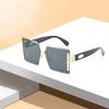 Rimless Sunglasses Big Sunglasses Men Square Shades Brand Designer Unisex Sun Glasses Black Lense Male Female Sunglasses Uv400